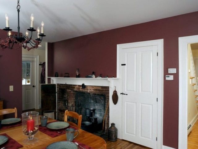 Renovated fireplace in 1800s renovation
